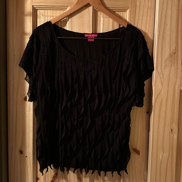Sunny Leigh Tops - Sunny Leigh Black holiday top